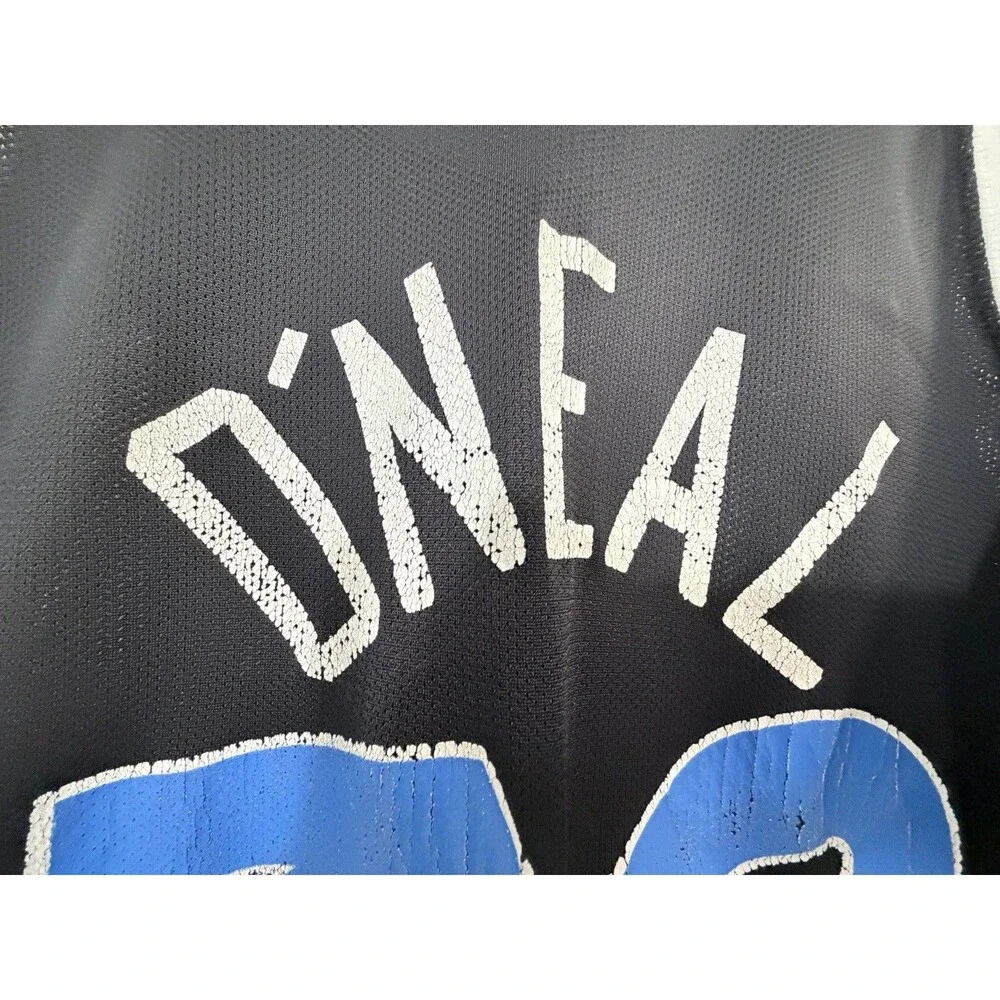 Vintage 90s Champion Shaquille O'Neal Orlando Magic Jersey Black Size 48 XL USA